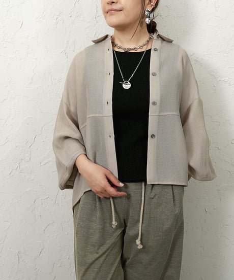 Mesh shirt【White,beigeラスト1点】