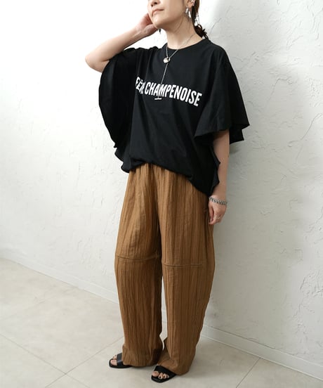 Tencel linen race stripe pants 追加！