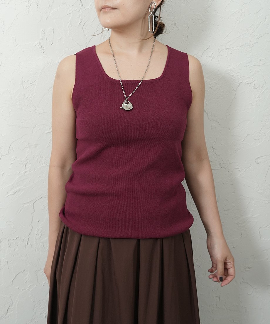 Square 2way knit tank top 【25aw】 | select shop