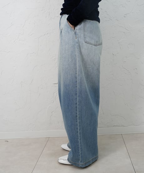 【CYAN TOKYO×Liren別注size】 Gradation Wide Denim Pants