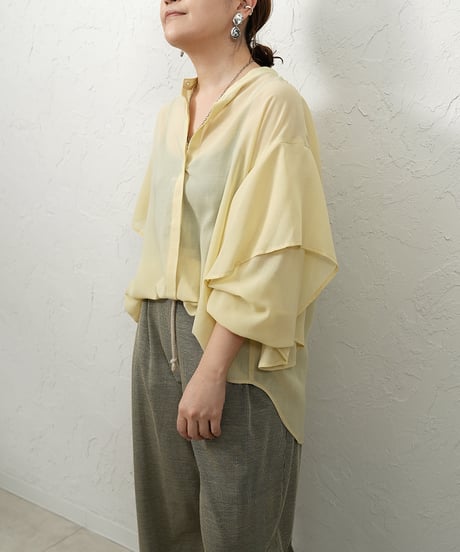 Sleeve frill  blouse【whiteラスト1点】