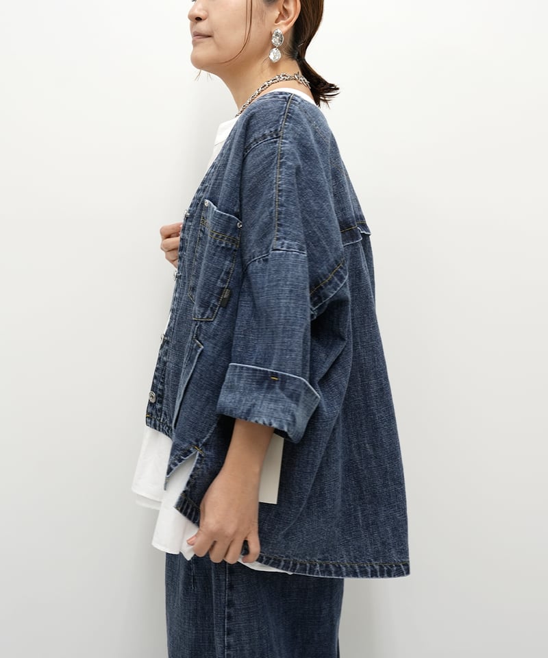 ayane】 ご予約 麻混デニムジャケット | select shop Liren
