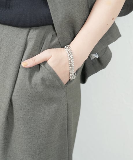Tuck straight　wide Pants【charcoalラスト1.2点】