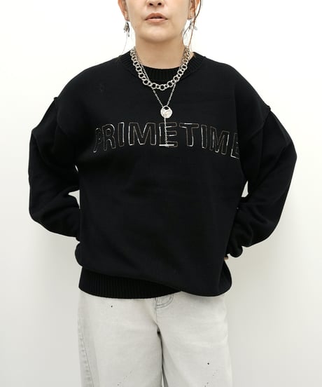 【ayene】　ご予約  ステッチ刺繍ボンディングプルオーバー