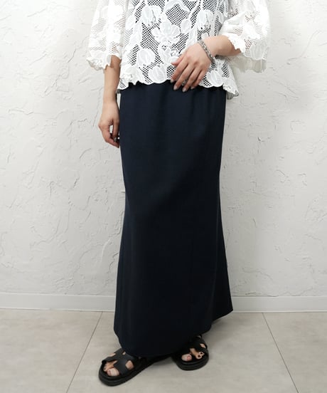 Linen blend soft flare skirt