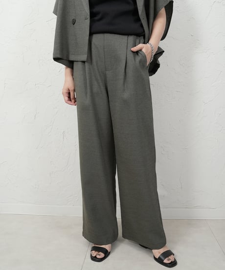 Tuck straight　wide Pants【charcoalラスト1.2点】