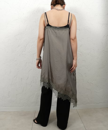 Race satin hem　asymmetry　cami 残り僅か！