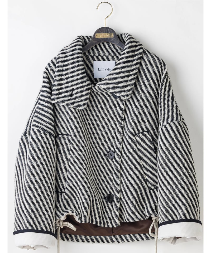 Lallia Mu】 ご予約 ウールツイードショートコート | select shop L