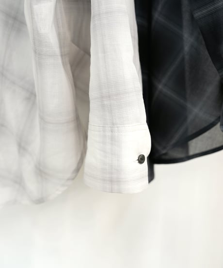 【PASSIONE】　ご予約  シアーコットンチェックVshirt