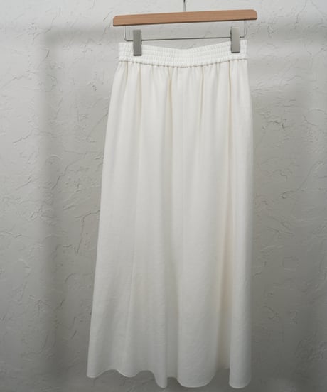 Linen blend soft flare skirt