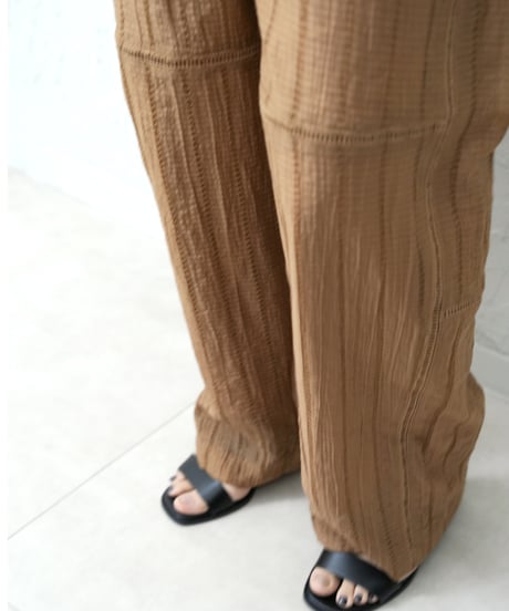 Tencel linen race stripe pants 追加！