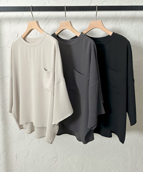 Powder georgette halfsleeve pullover【ラスト1点】