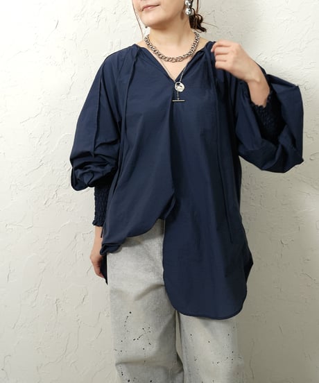 Shirring cuffs　tunic shirt【ラスト2点】
