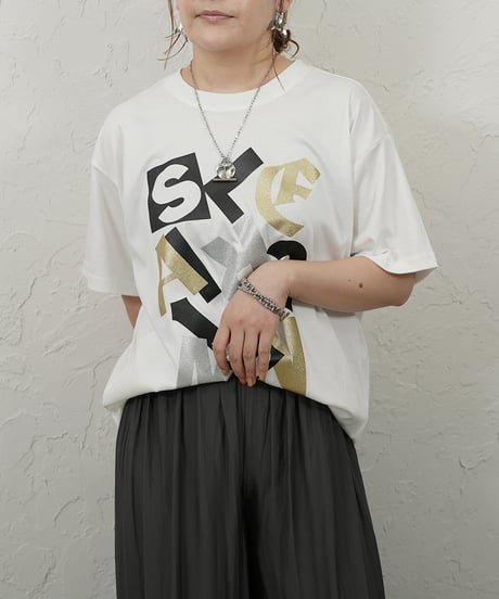 Randam foil print logo t  ラスト1点！