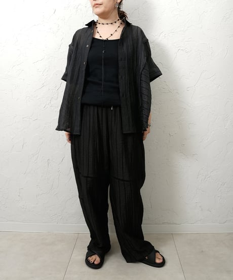 Tencel linen race stripe pants 追加！