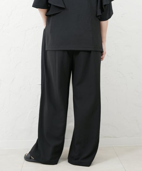 Stretch　georgette relaxpants【beigeラスト1点】