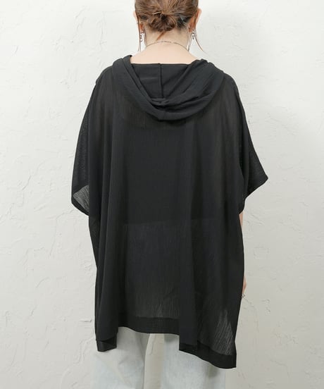 Sheer mesh poncho TOPS【ラスト1点】