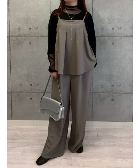 【ROSIEE】　ご予約  Liren別注カラー　シアーチュールドッキングKnit