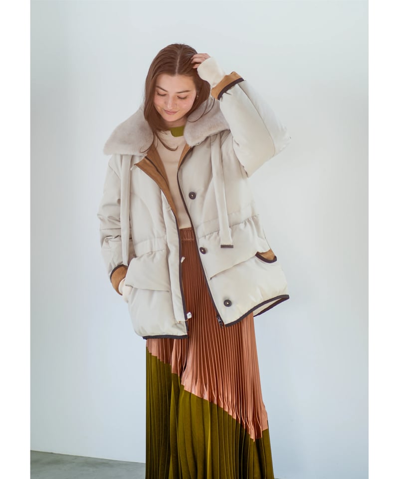 Lallia Mu アウター Lallia Mu】 ご予約 ミンクカラーダウンコート | select shop Liren