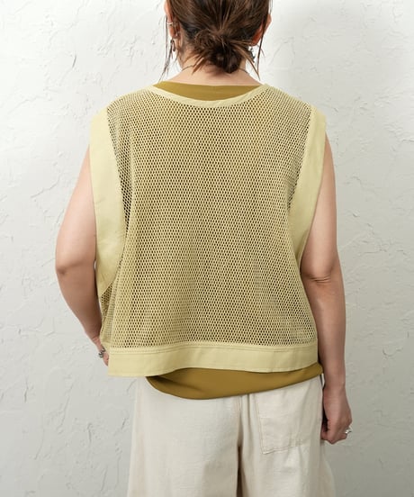 Eyelet race mesh tank【ラスト1点】