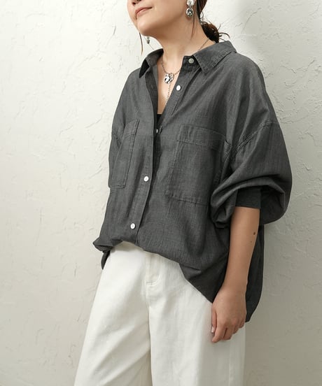 Sheer denim snap button　shirt【残り僅か！】