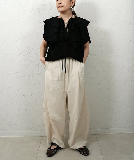Cotton yoryu frill blouse【ラスト2点】