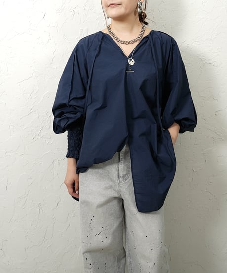 Shirring cuffs　tunic shirt【ラスト2点】