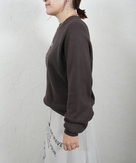 Cotton cashmere knit【brownラスト1点】