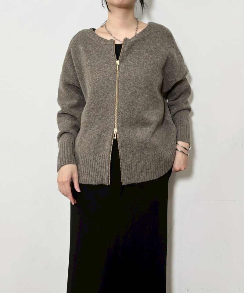 siro de labonte ニット　新品未使用 siro de labonte】 ご予約 ホイップヤーンジップアップ2way