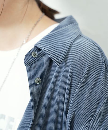 Sheer flocky stripe shirt 残り僅か！