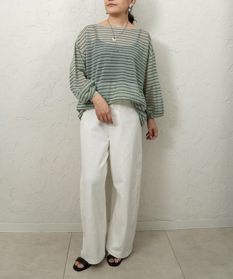 Sheer border knit【残り僅か！】