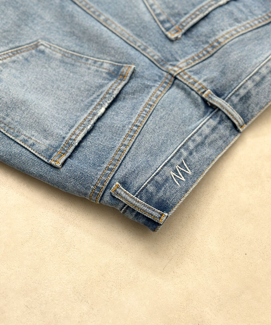 DAMAGED DENIM PANTS | select shop Liren