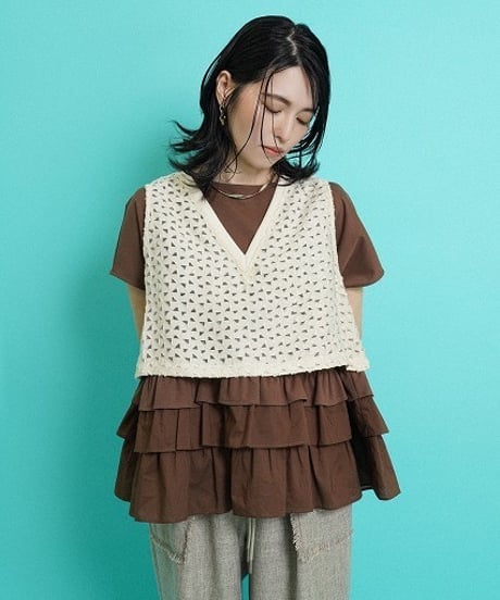 【CYAN TOKYO】ご予約  トライアングルオパールベスト