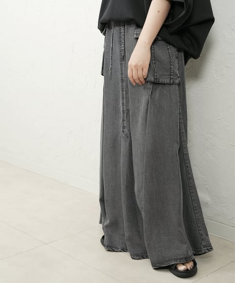 Tencel denim work skirt【ラスト1点】