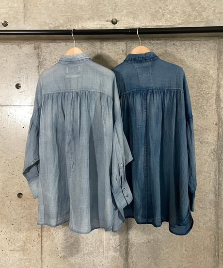 【RILATO】　ご予約  shell botton denim shirt