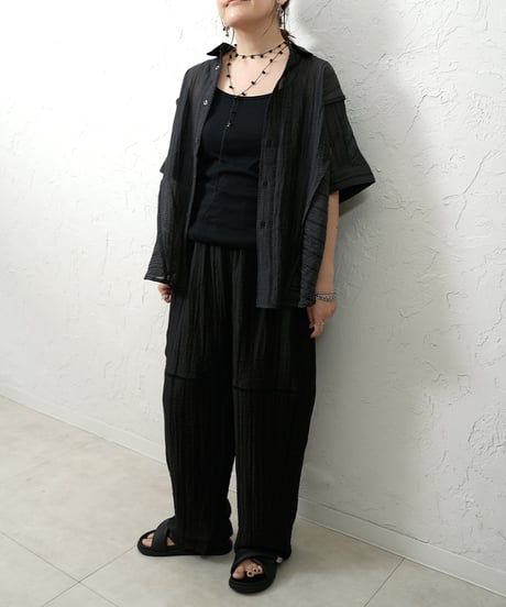 Tencel line rase stripe shirt【ラスト1点】
