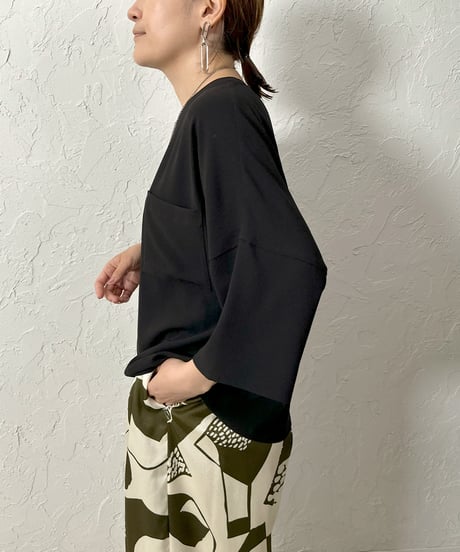 Powder georgette halfsleeve pullover【ラスト1点】