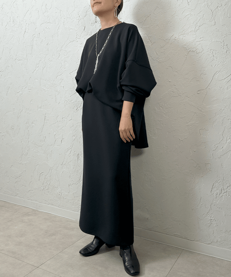double knit long skirt