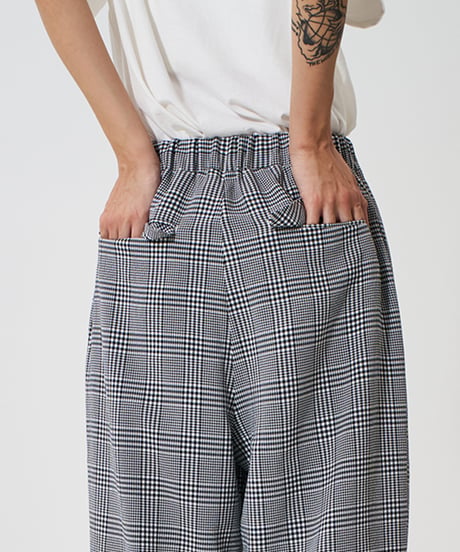 【YENN】　ご予約　再販　PLAID TUCK EASY PT