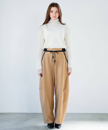 【Lallia Mu】　ご予約  ボンディングジャージーカーブパンツ