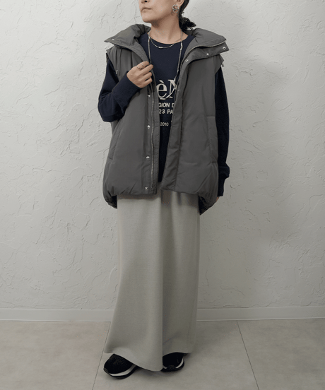 2way hoodie  down vest