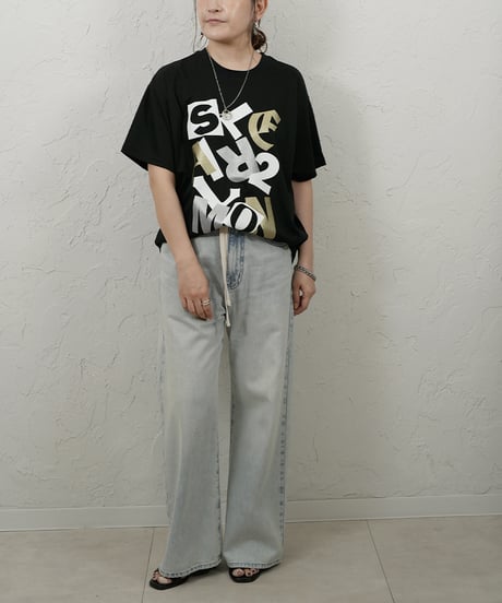 Randam foil print logo t  ラスト1点！