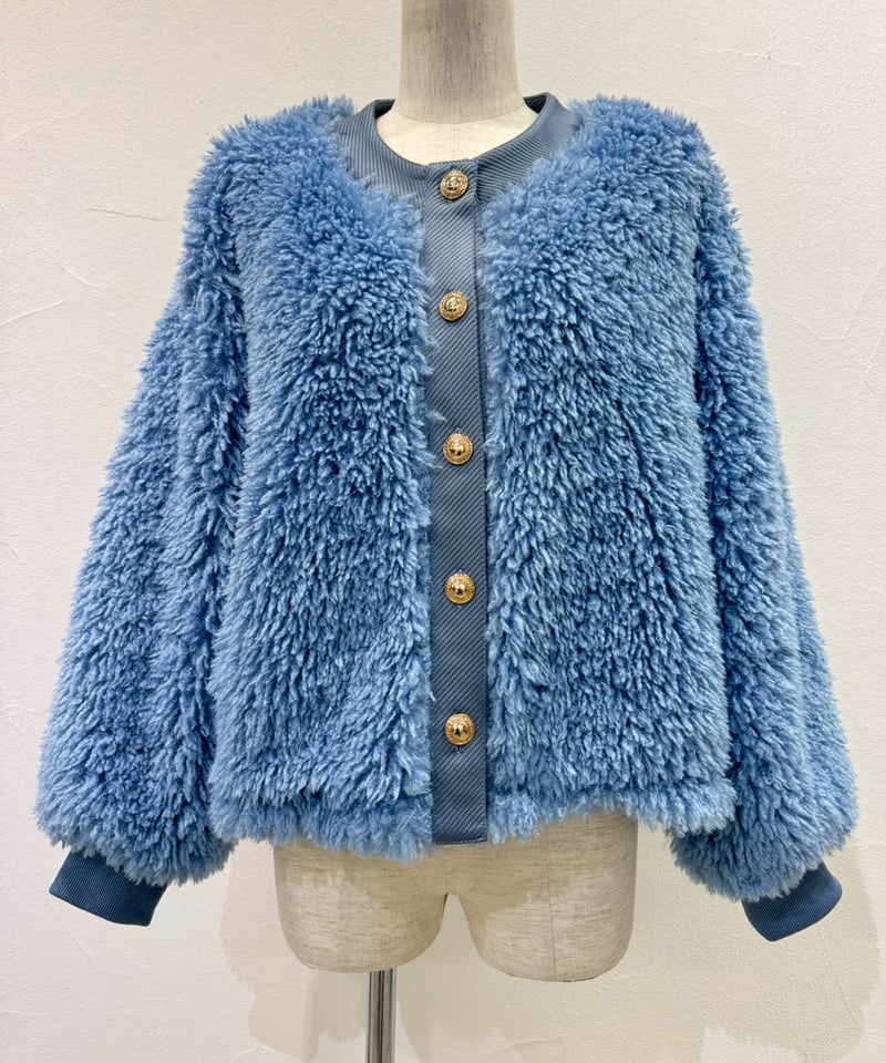 5nami 新品　CYAN TOKYO ウールシャギー ブルゾンジャケット CYAN tokyo】 ご予約 シャギーボアドロストブルゾン | select shop