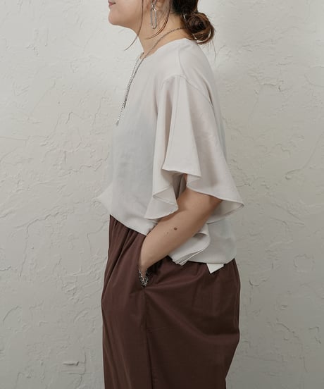 Georgette　frill blouse