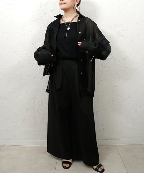 Sheer embroidery shirt【ラスト2点】