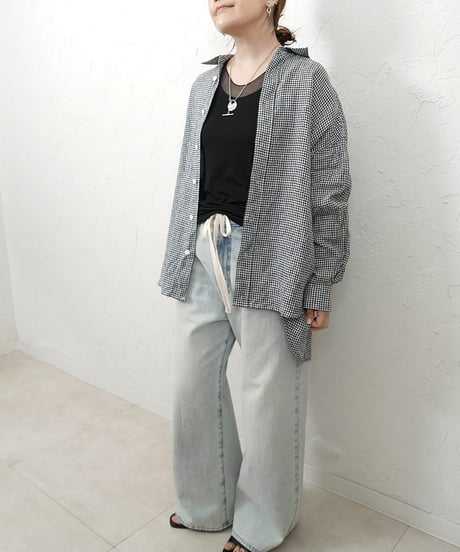 French linen 2WAY SHIRT