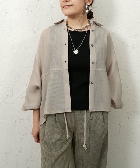 Mesh shirt【White,beigeラスト1点】