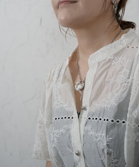 Tuck waist race blouse