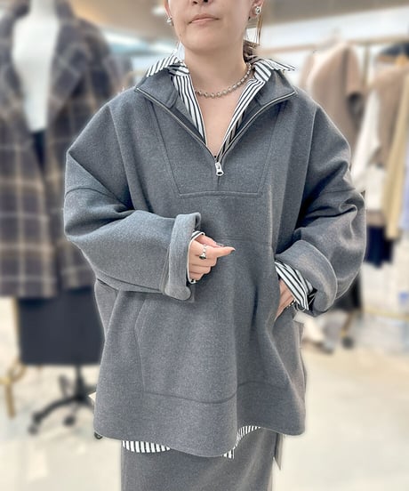 zip up poncho pullover