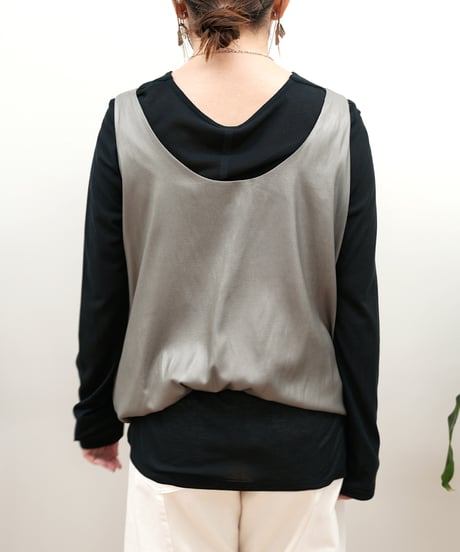 【Dignite collier】　ご予約  チンツ加工バルーンベスト